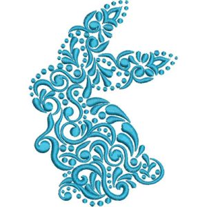 ECE Scroll Bunny – Kreations by Kara Embroidery Designs