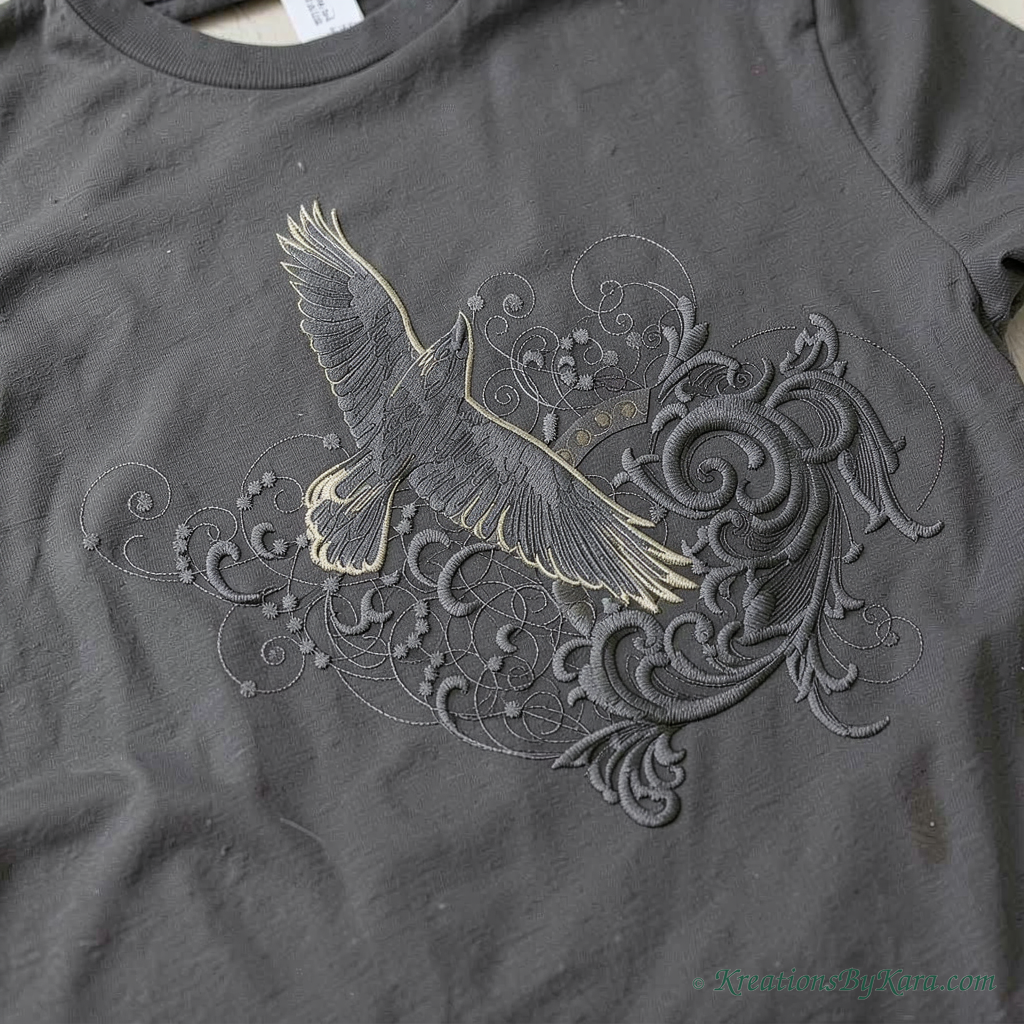 HOR Ravens Flight Scroll embroidery HOR Ravens Flight Scroll