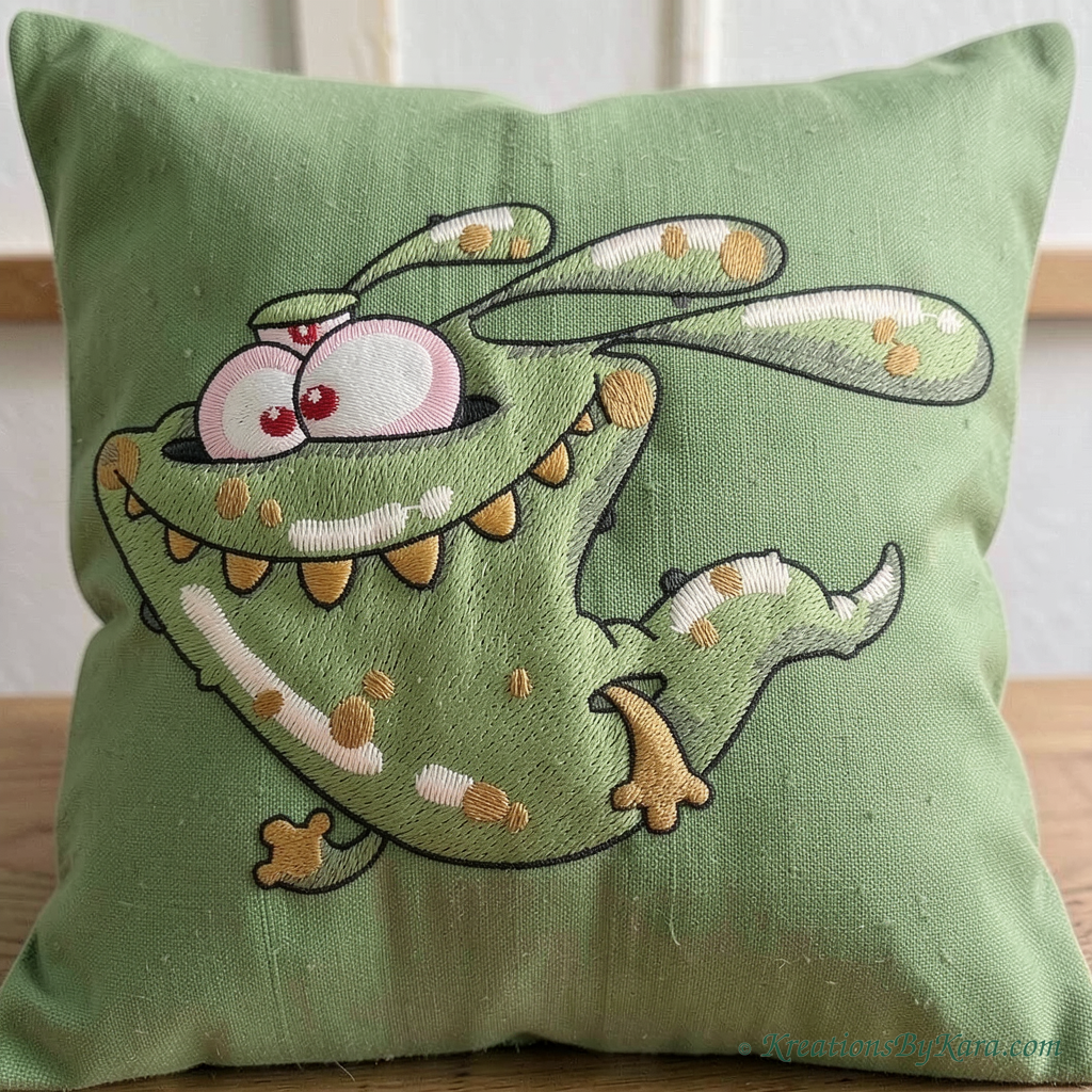 AMH Green Splot embroidery AMH Green Splot
