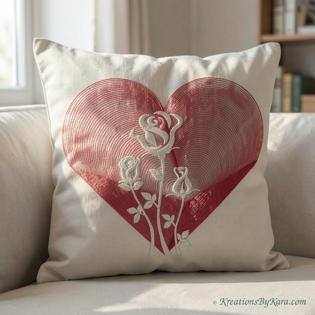 Amore 3 Roses embroidery Amore 3 Roses