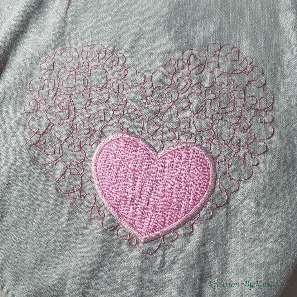 Amore Heart Stipple Embroidery Design embroidery Amore Heart Stipple Embroidery Design