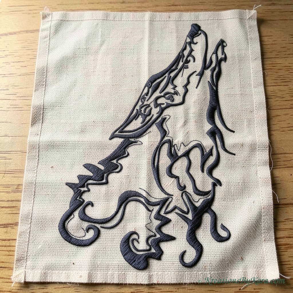 AOTW Wolf embroidery AOTW Wolf