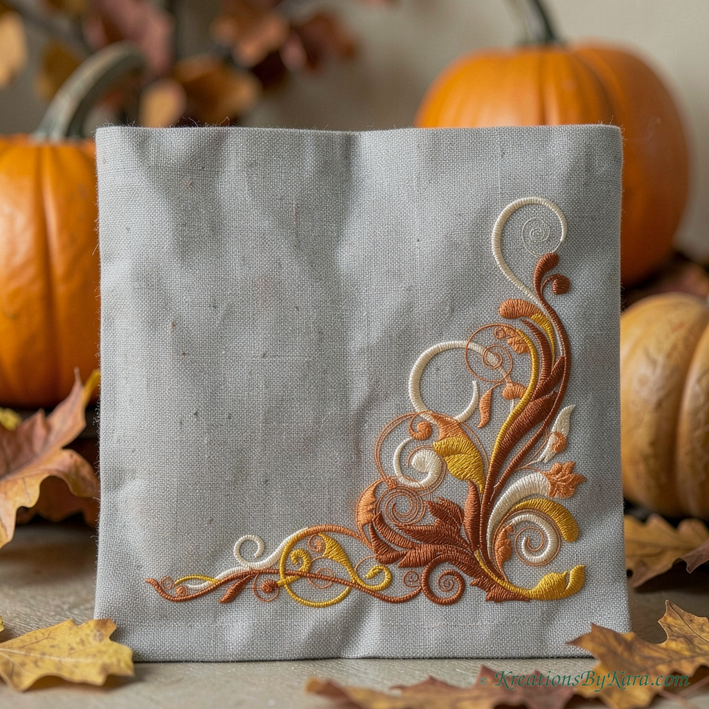 AW Corner Swirl 2 embroidery AW Corner Swirl 2