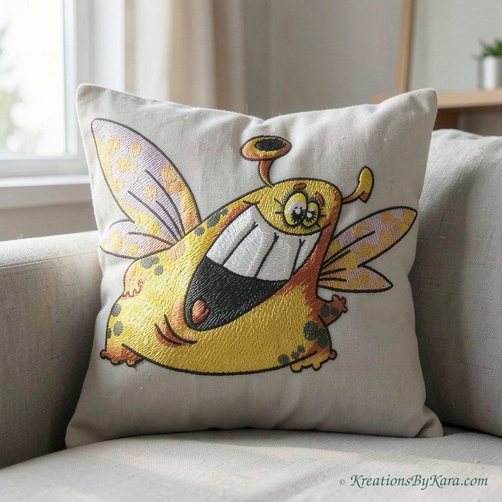 AMH Yellow Fly embroidery AMH Yellow Fly