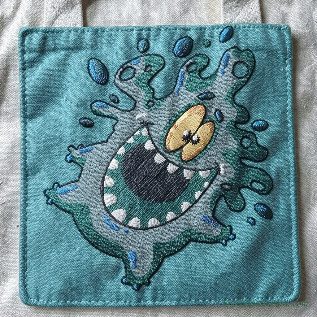AMH Blue Splash embroidery AMH Blue Splash