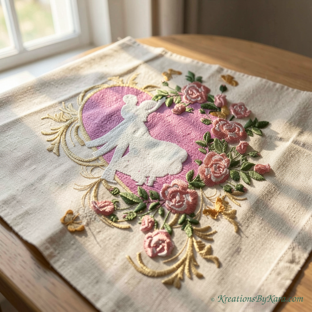 Amore Rose Cascade Embroidery Design embroidery Amore Rose Cascade Embroidery Design