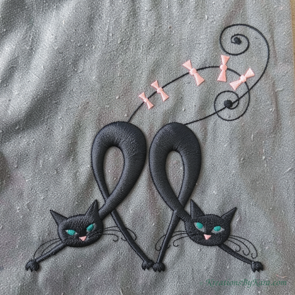 Catties 2 embroidery Catties 2
