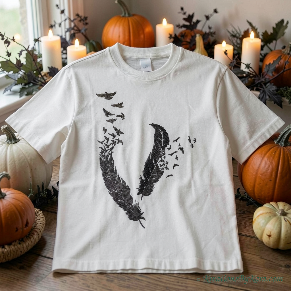 HOR 2 Feathers embroidery HOR 2 Feathers