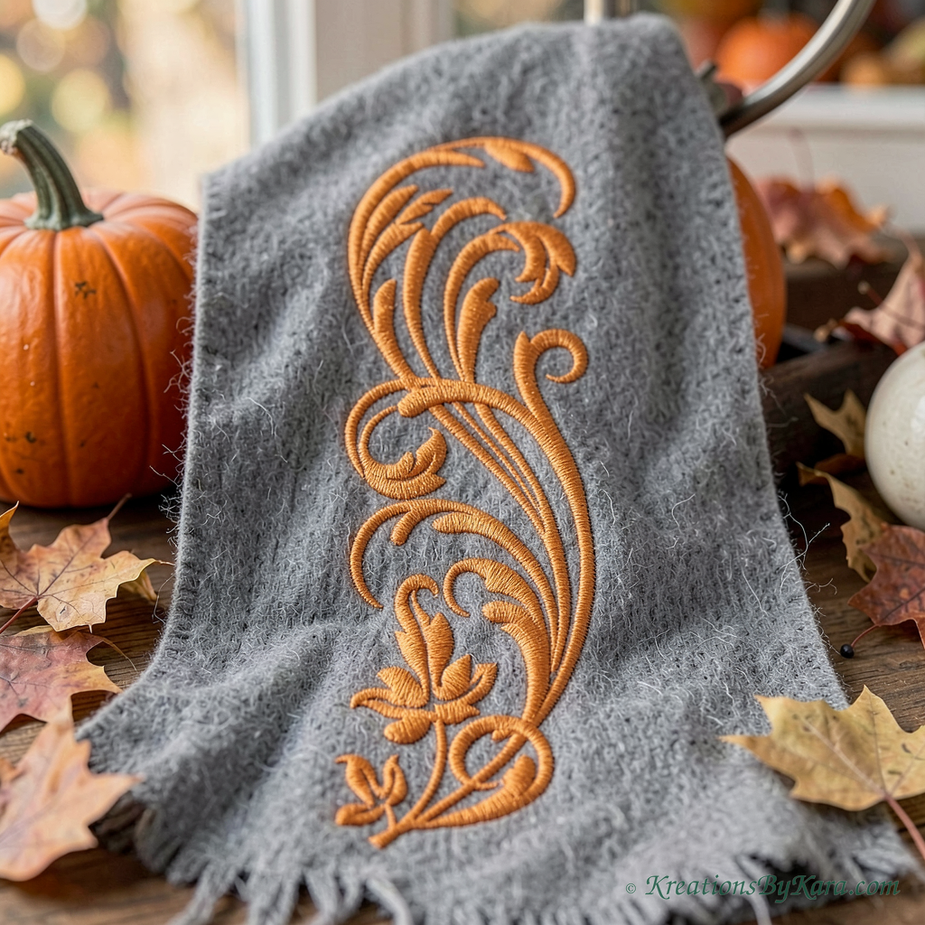 AW Wind Scroll embroidery AW Wind Scroll