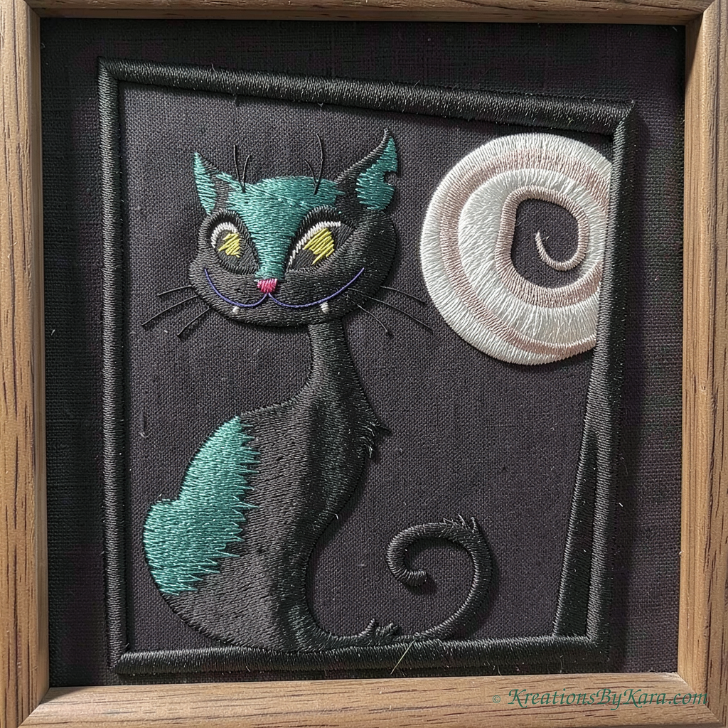 BIN Applique Cat embroidery BIN Applique Cat