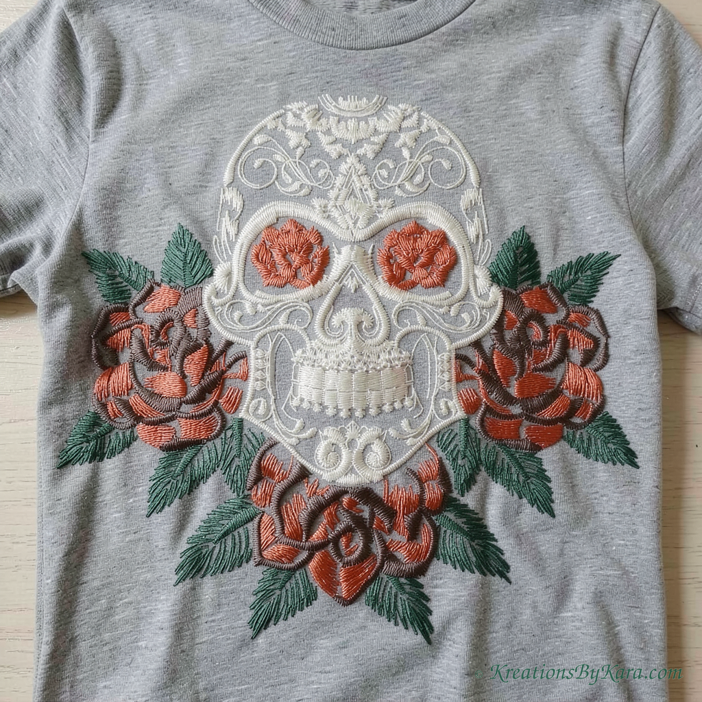 BB Skull And Roses Dark embroidery BB Skull And Roses Dark