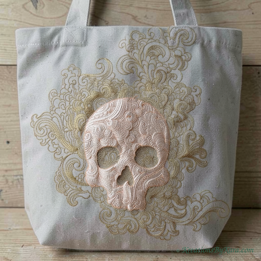 BAB Smoke Skull embroidery BAB Smoke Skull