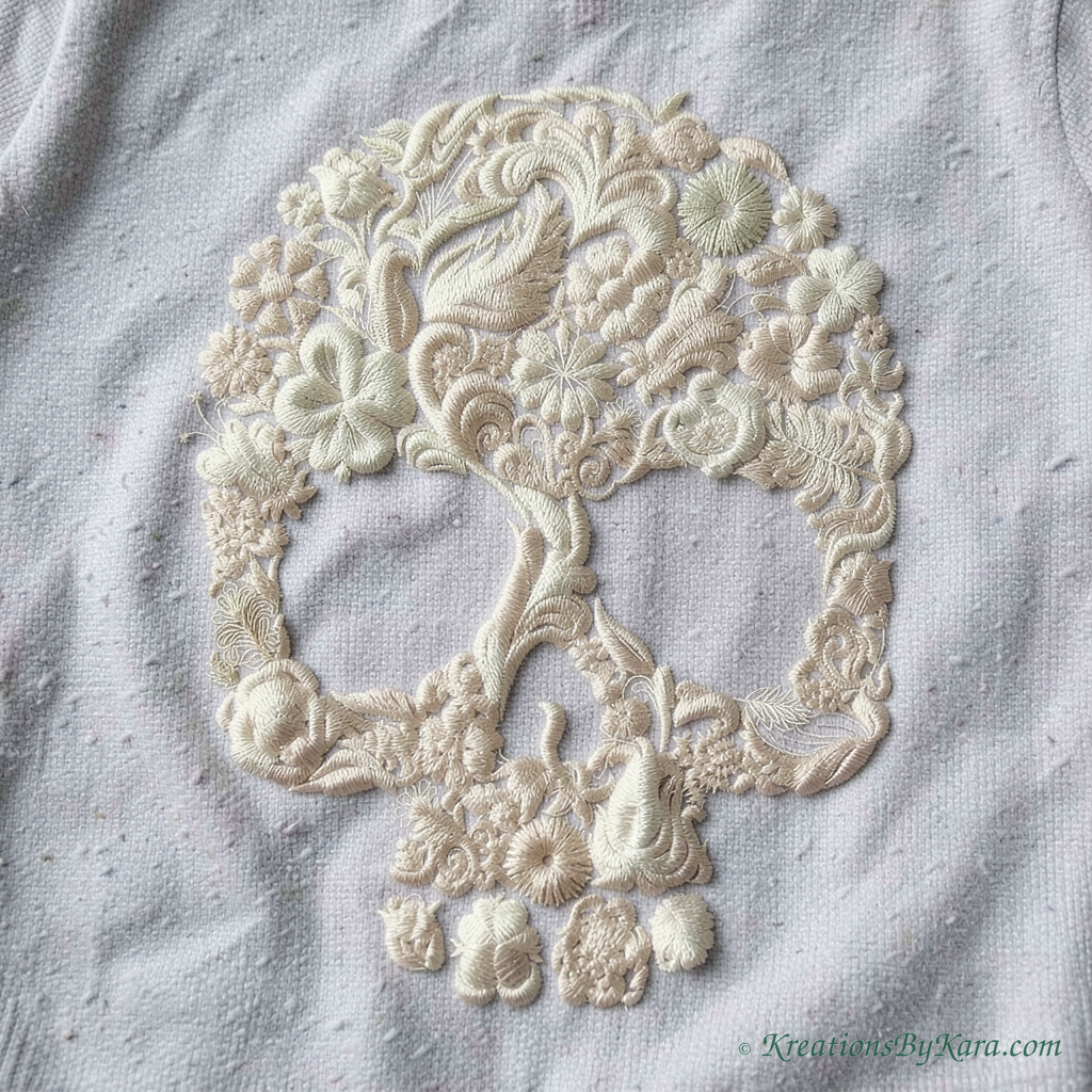 BAB Flower Skull embroidery BAB Flower Skull