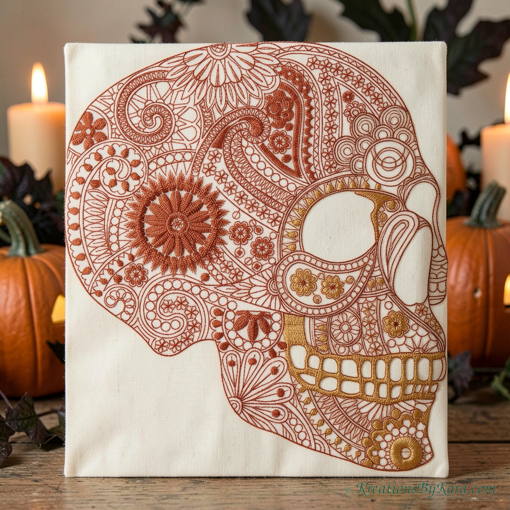 BAB Gold Skull embroidery BAB Gold Skull