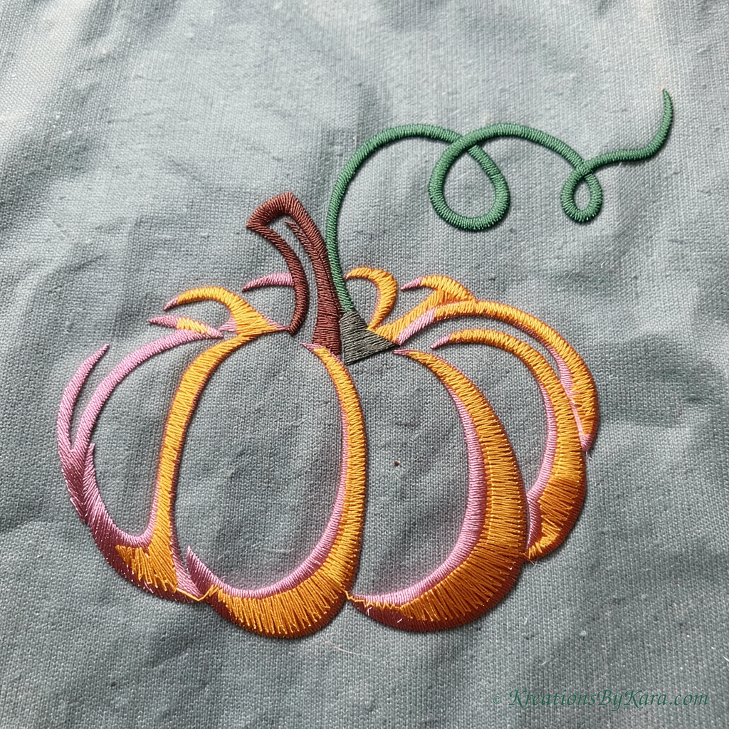 BIN A Simple Pumpkin embroidery BIN A Simple Pumpkin