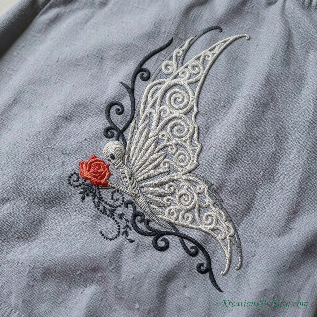 AHE Butterfly Skeleton embroidery AHE Butterfly Skeleton