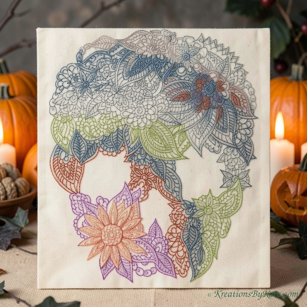 AHE Henna Skull embroidery AHE Henna Skull