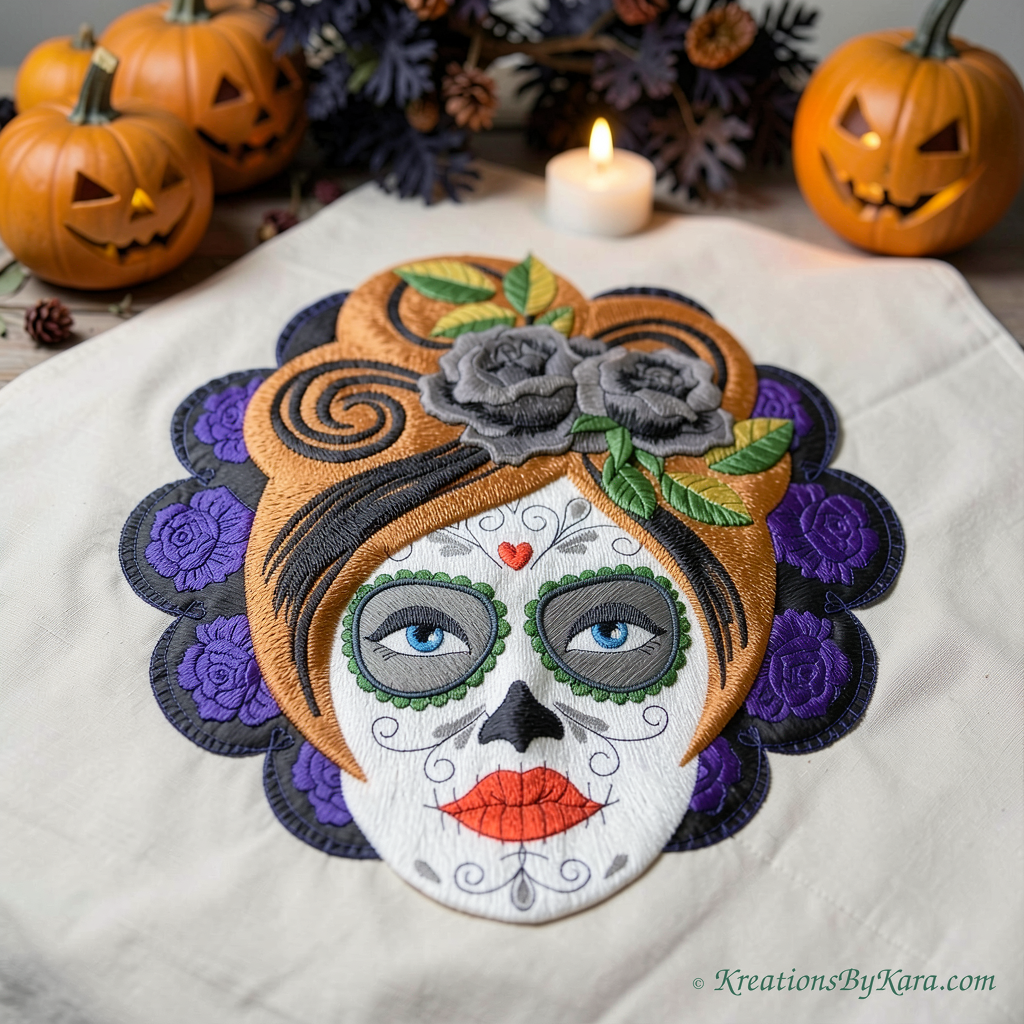 ABH Purple Roses embroidery ABH Purple Roses