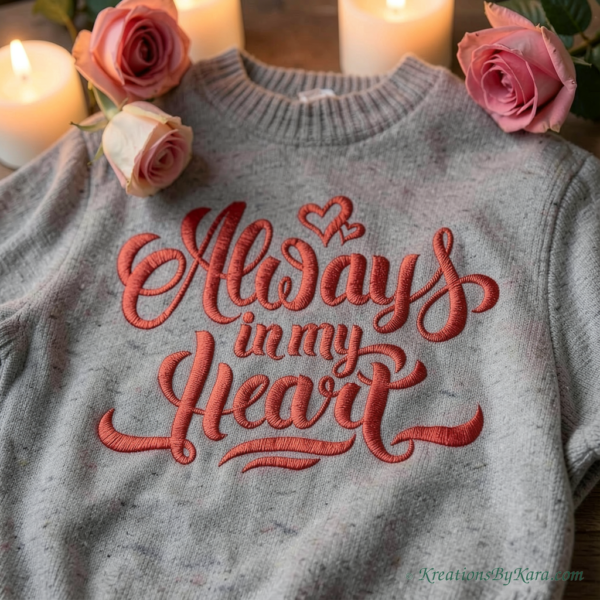 Forever Valentine embroidery Forever Valentine