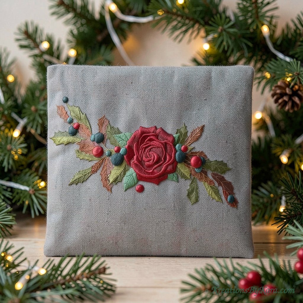Christmas Roses embroidery Christmas Roses