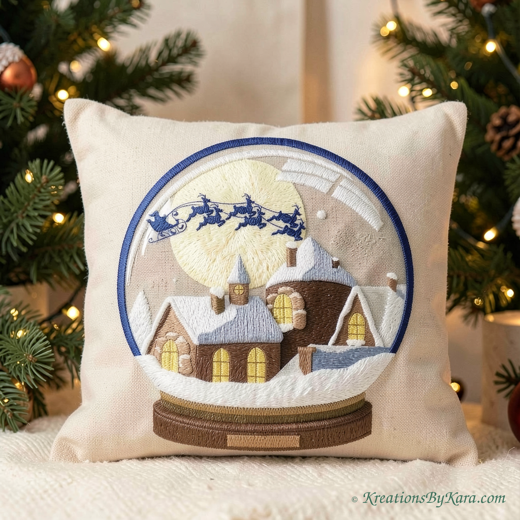 Christmas Snowglobes Applique embroidery Christmas Snowglobes Applique