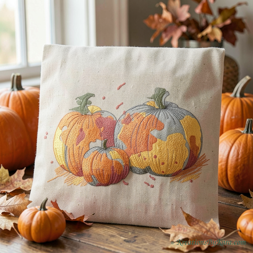 ATB Watercolor Pumpkins embroidery ATB Watercolor Pumpkins