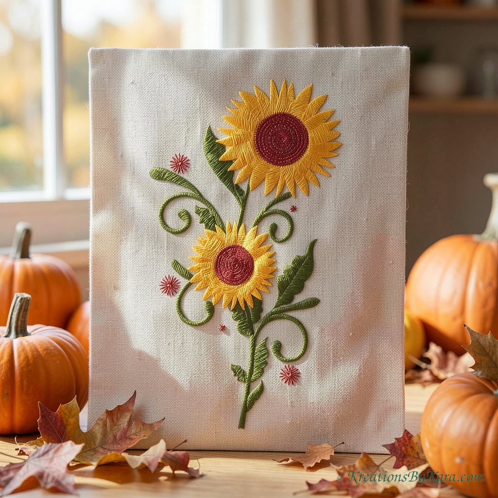 ATB Sunflowers embroidery ATB Sunflowers