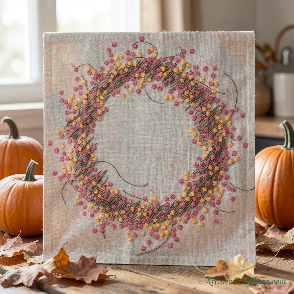ATB Berry Wreath embroidery ATB Berry Wreath