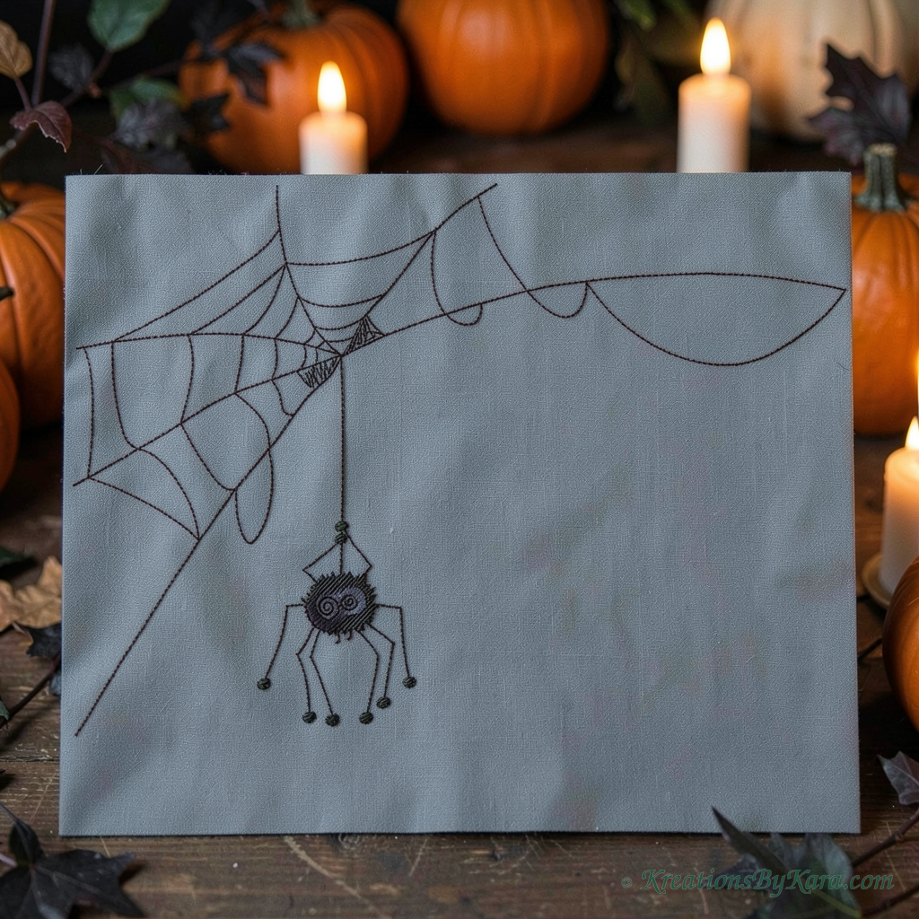 BIN Fuzzy Spider embroidery BIN Fuzzy Spider
