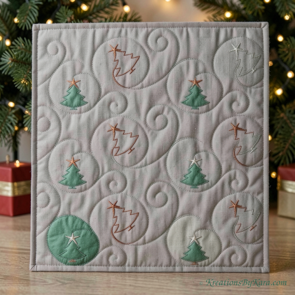 Christmas Quilted embroidery Christmas Quilted
